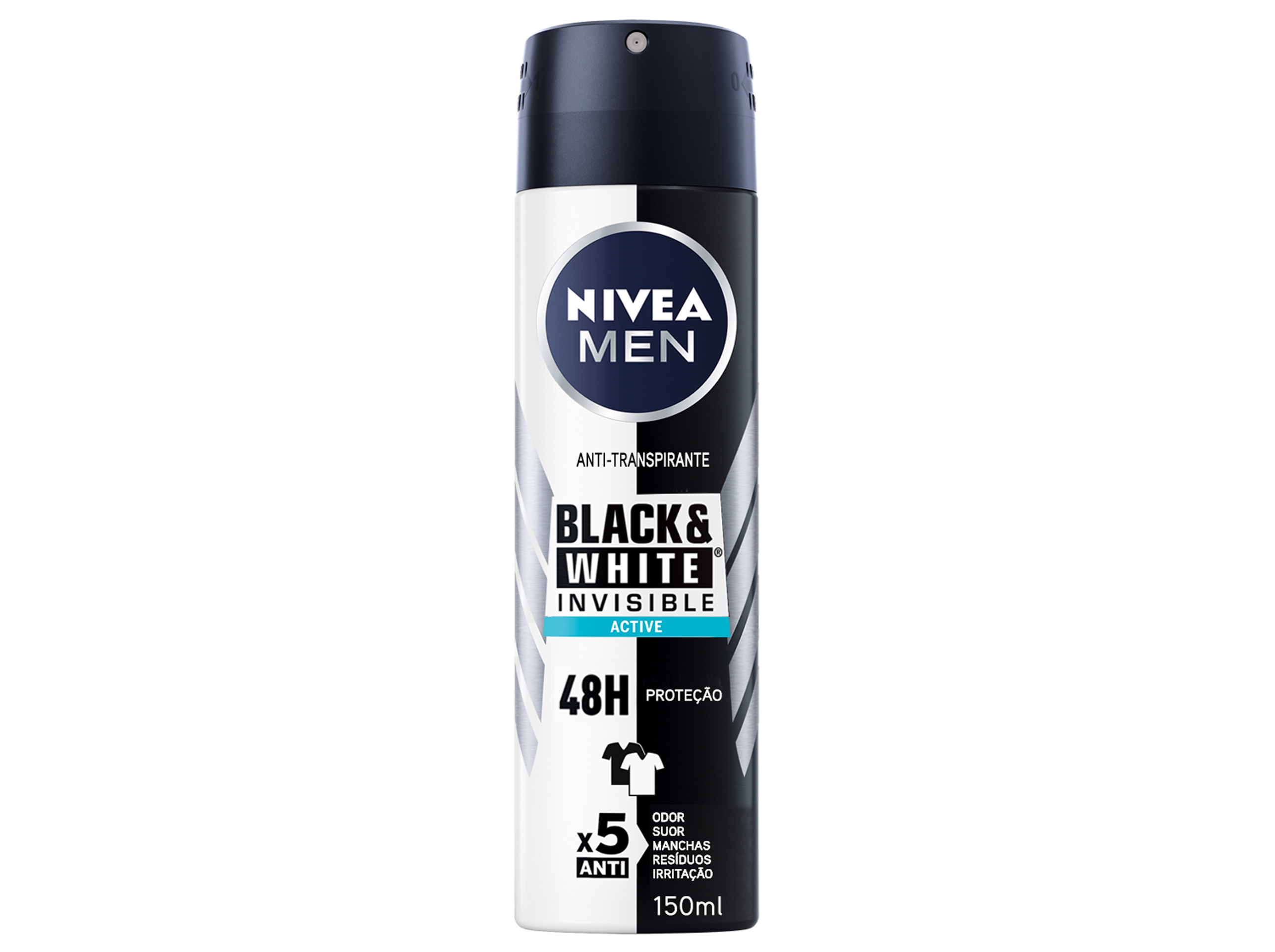 Desodorizante Spray Invisible for Black & White Active NIVEA MEN 150 ml