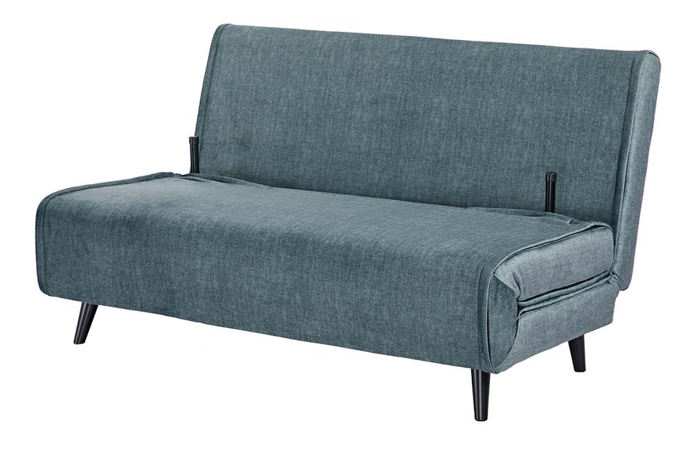 Retro Schlafsessel SMART MULTIFUNCTION 140cm petrol Vogue Velours Samt Bettfunktion