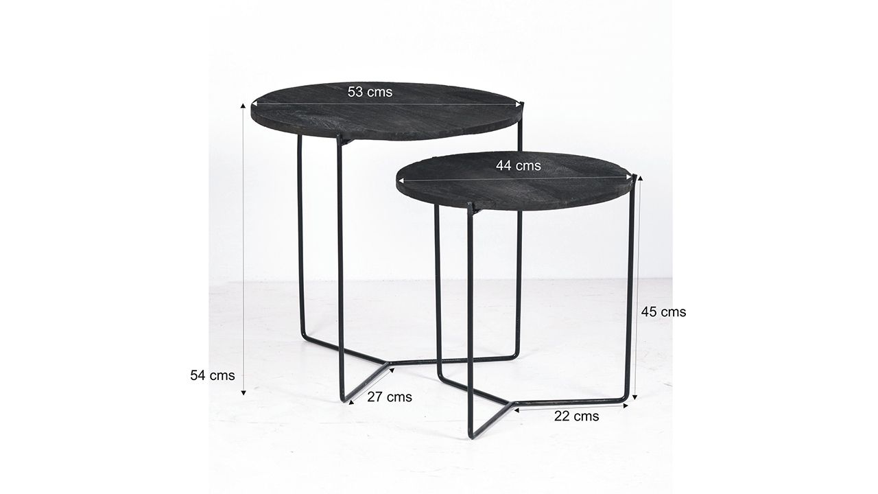 Bijzettafels black black Mason ⌀52  x H53 cm