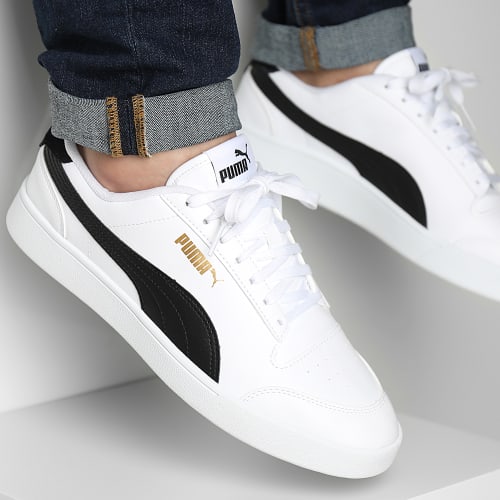 Baskets Puma Shuffle 309668 Puma White Puma Black Gold