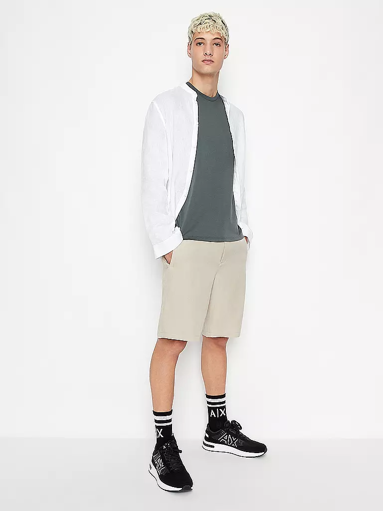 ARMANI EXCHANGE Leinenhemd weiss