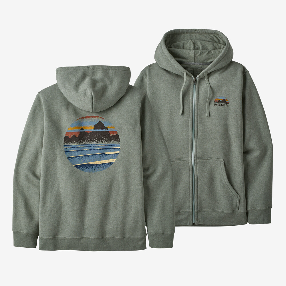 Skyline Stencil Uprisal Kapuzenpulli mit durchgehendem Reißverschluss