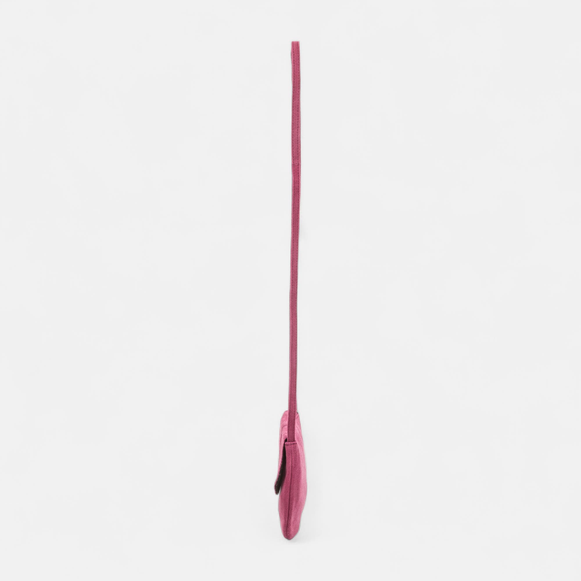 Sac bandoulière en cuir fuchsia