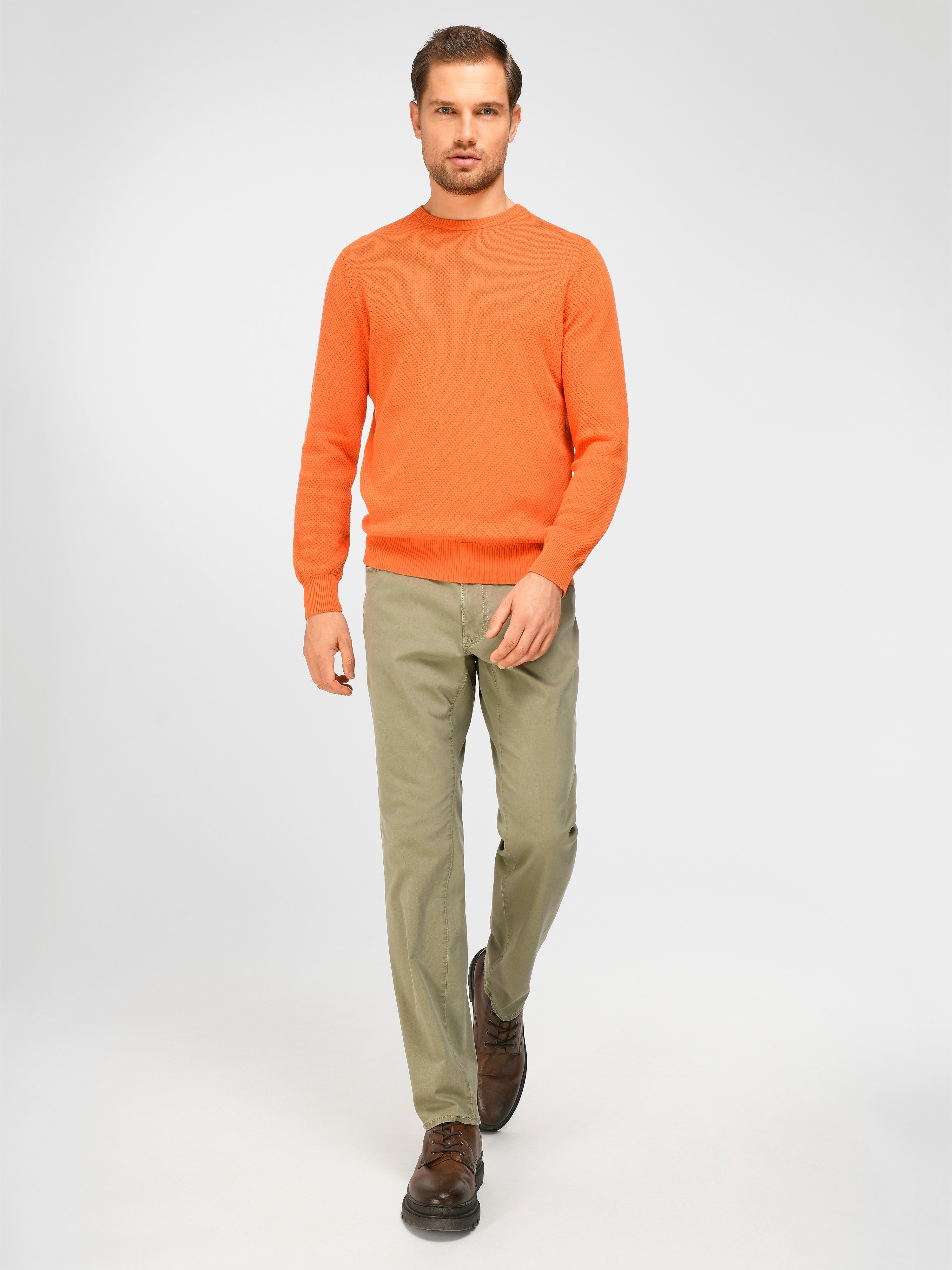 Rundhals-Pullover aus 100% Baumwolle Pima Cotton