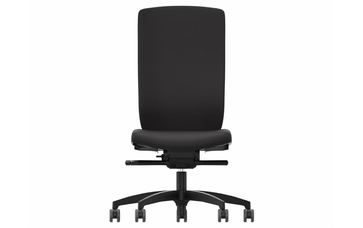 Bürostuhl Forma King Plus, mit Polsterrücken, Schwarz<br>Bürodrehstuhl ohne Armlehnen
