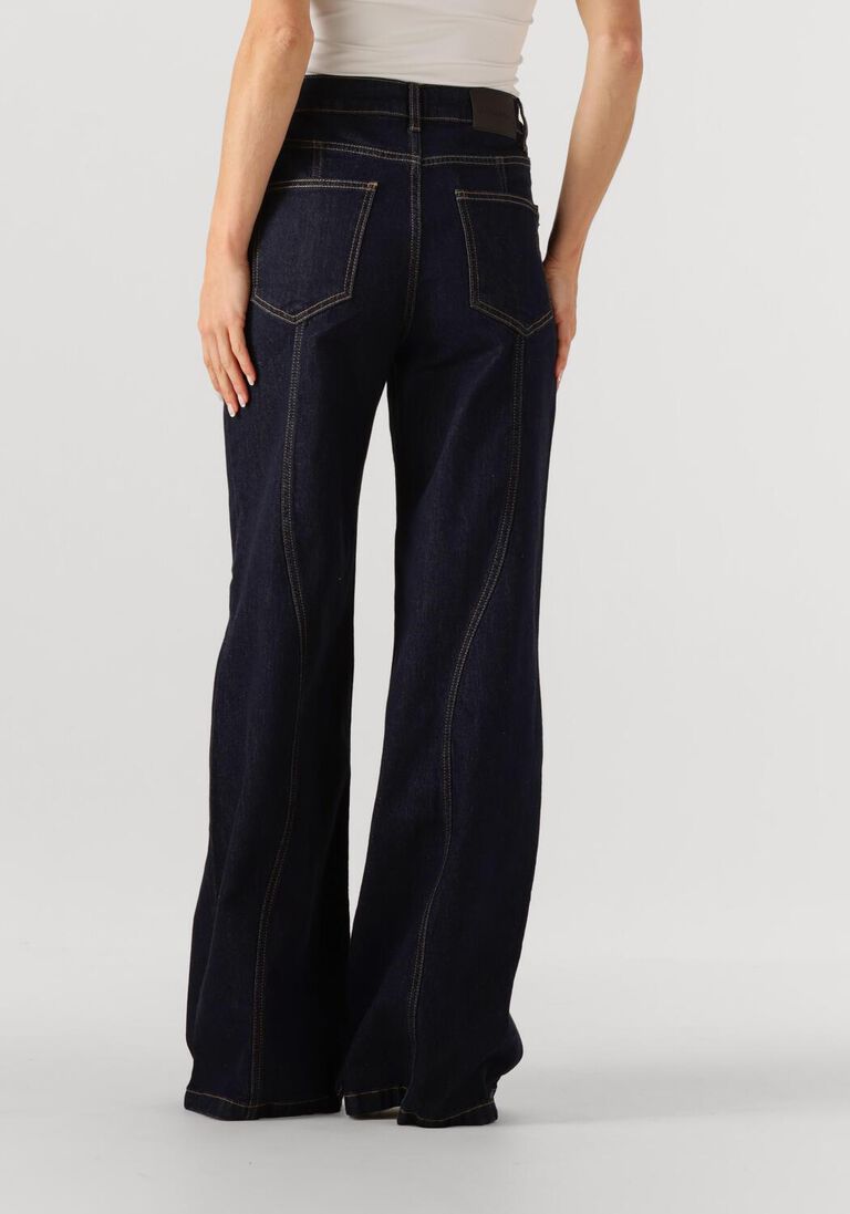 donkerblauwe co'couture wide jeans wilson wave long jeans