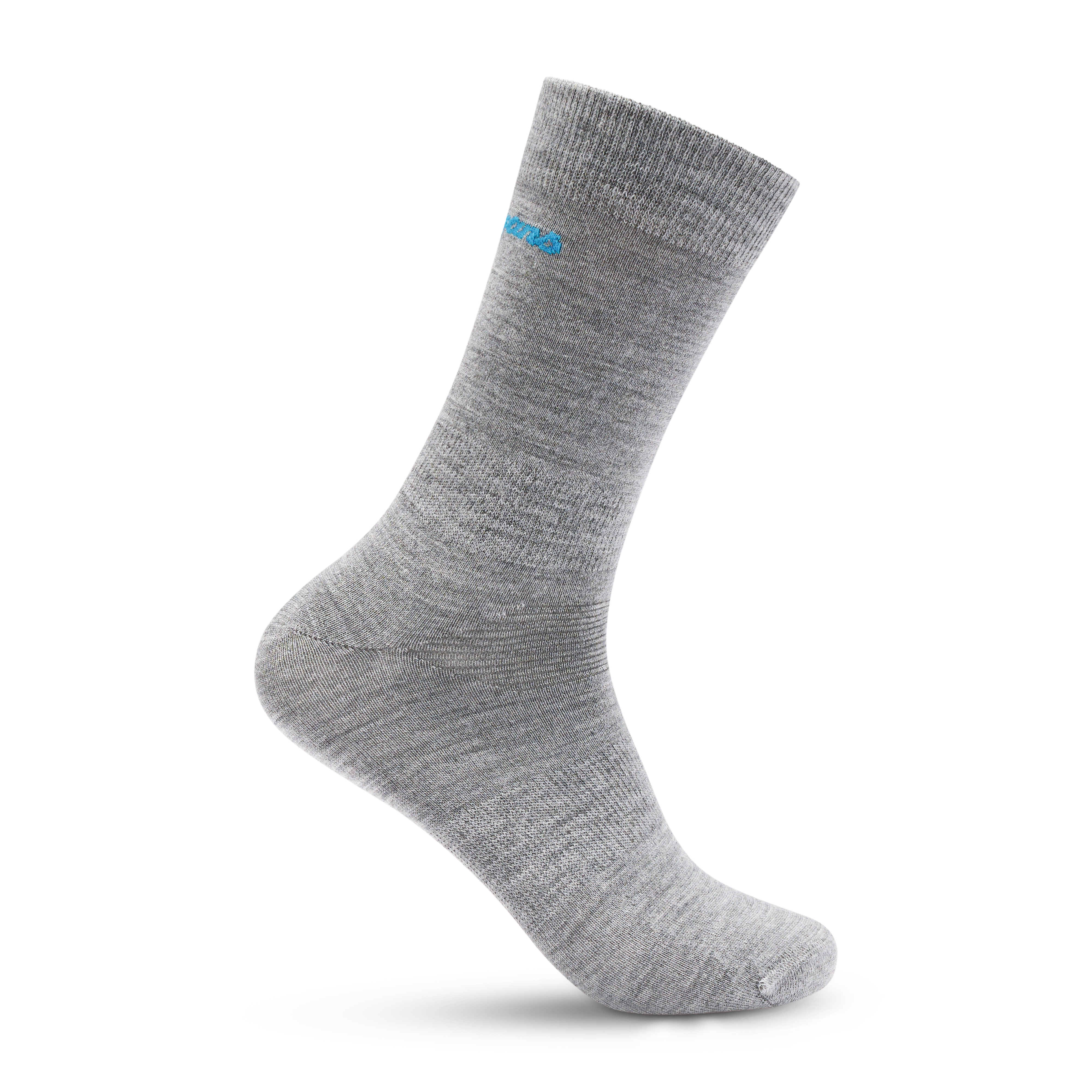 Allround Light Merino Sock Solid Grey / Aqua Lagoon