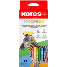 Crayon de couleur triangulaire 'Kromas', étui de 24