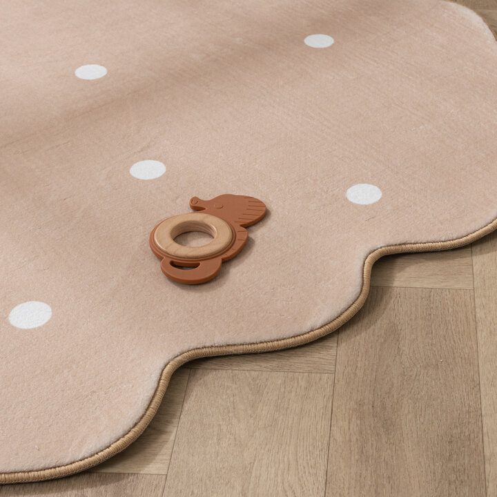 Wasbaar vloerkleed - Cloudy Stippen Beige