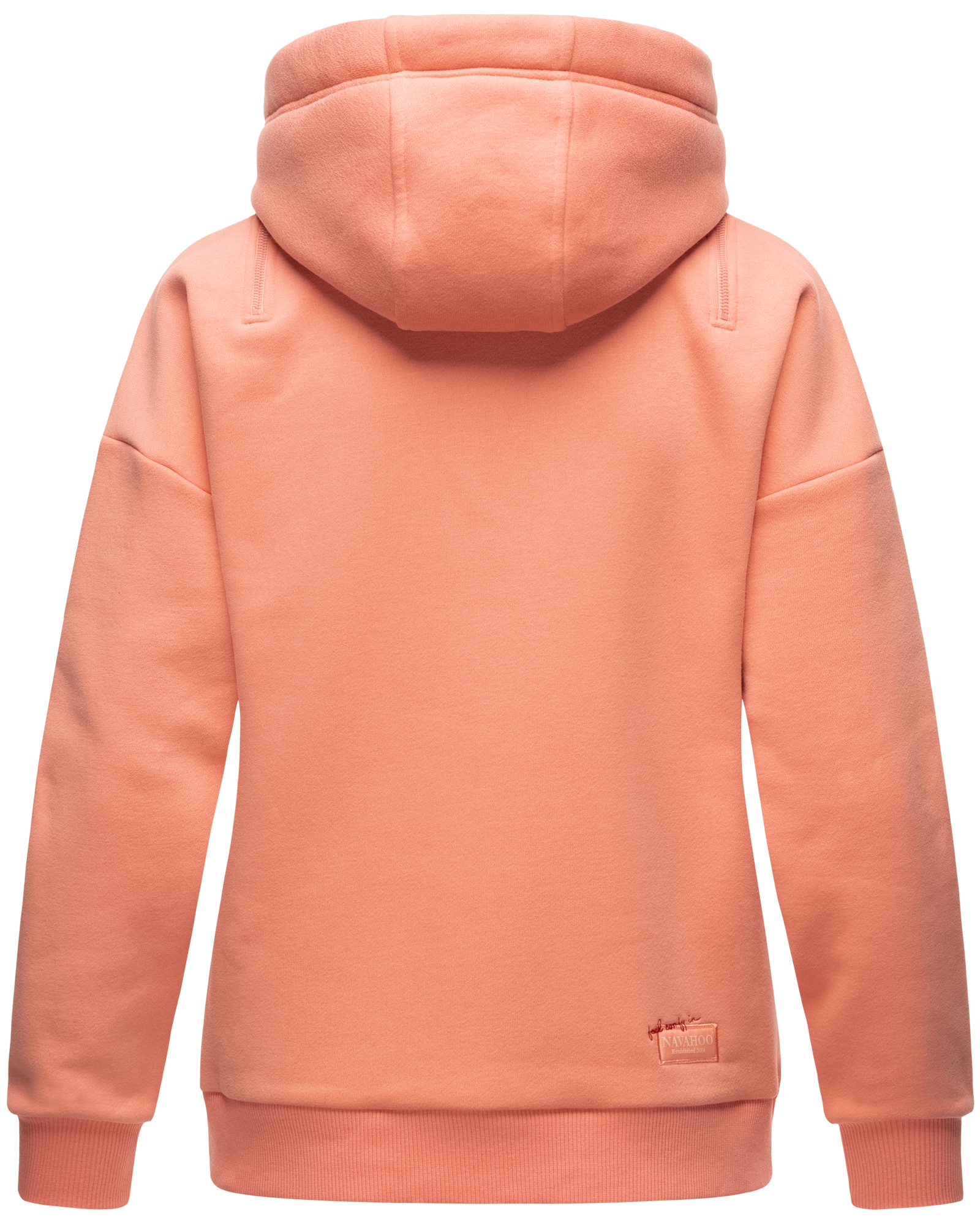 NAVAHOO Damen Kuscheliger Kapuzensweatshirt Hoodie mit breiten Tunnelzugkordeln Zuckerbärchen