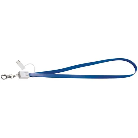 Macma Ladekabel mit 4 verschiedene Anschlüssen, ideal zum Umhängen, blau