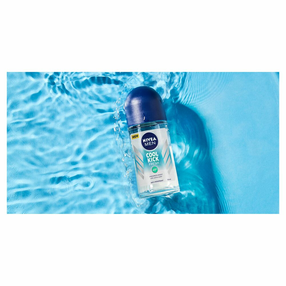 6x Nivea Men Anti-Transpirant Roll-On Fresh Kick50 ml