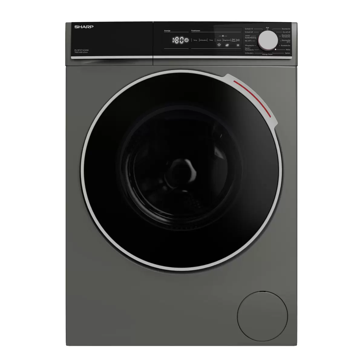 Waschmaschine 7kg Sharp ES-NFH714CANA-DE Schwarz