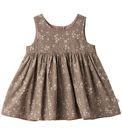 Wheat Kleid - Pinafore Wrinkles - Cocoa Brown Blumen
