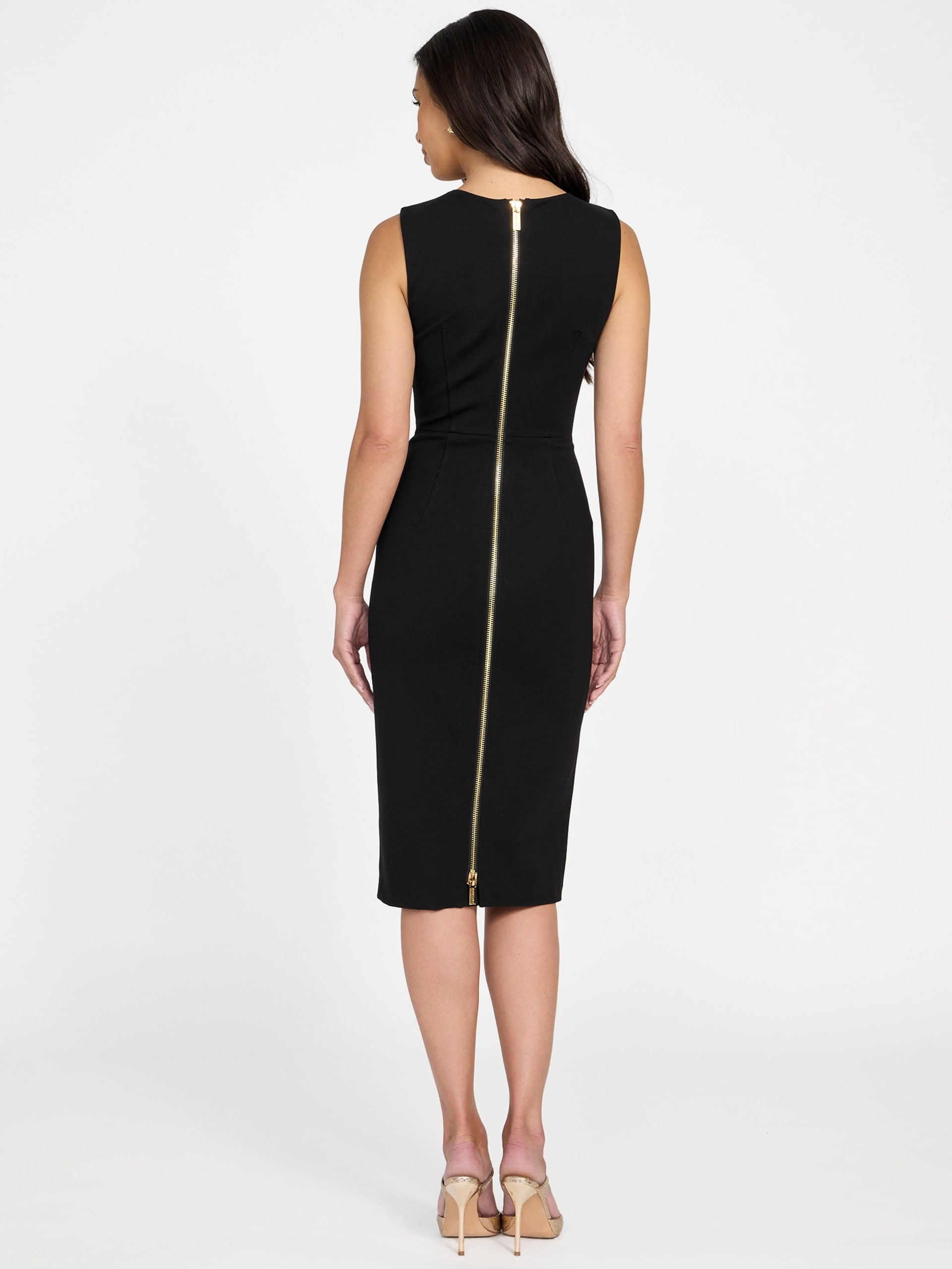 Vestido Gwen com zíper nas costas
