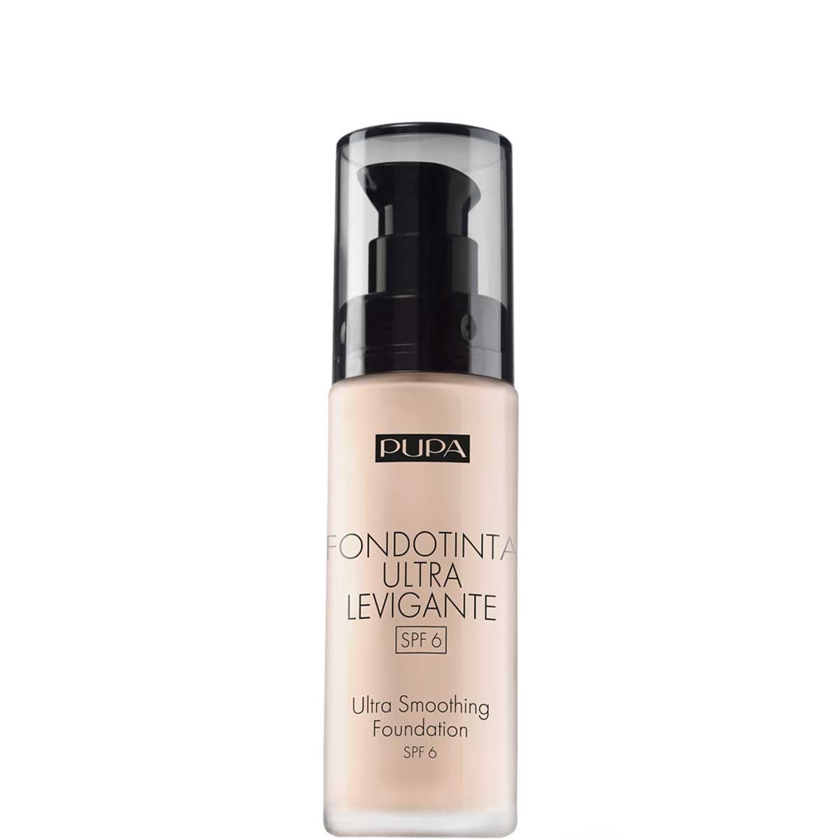 Pupa Fond de Teint Ultra Lissant SPF 6 Fond de Teint Longue Tenue à Effet Perfecteur
