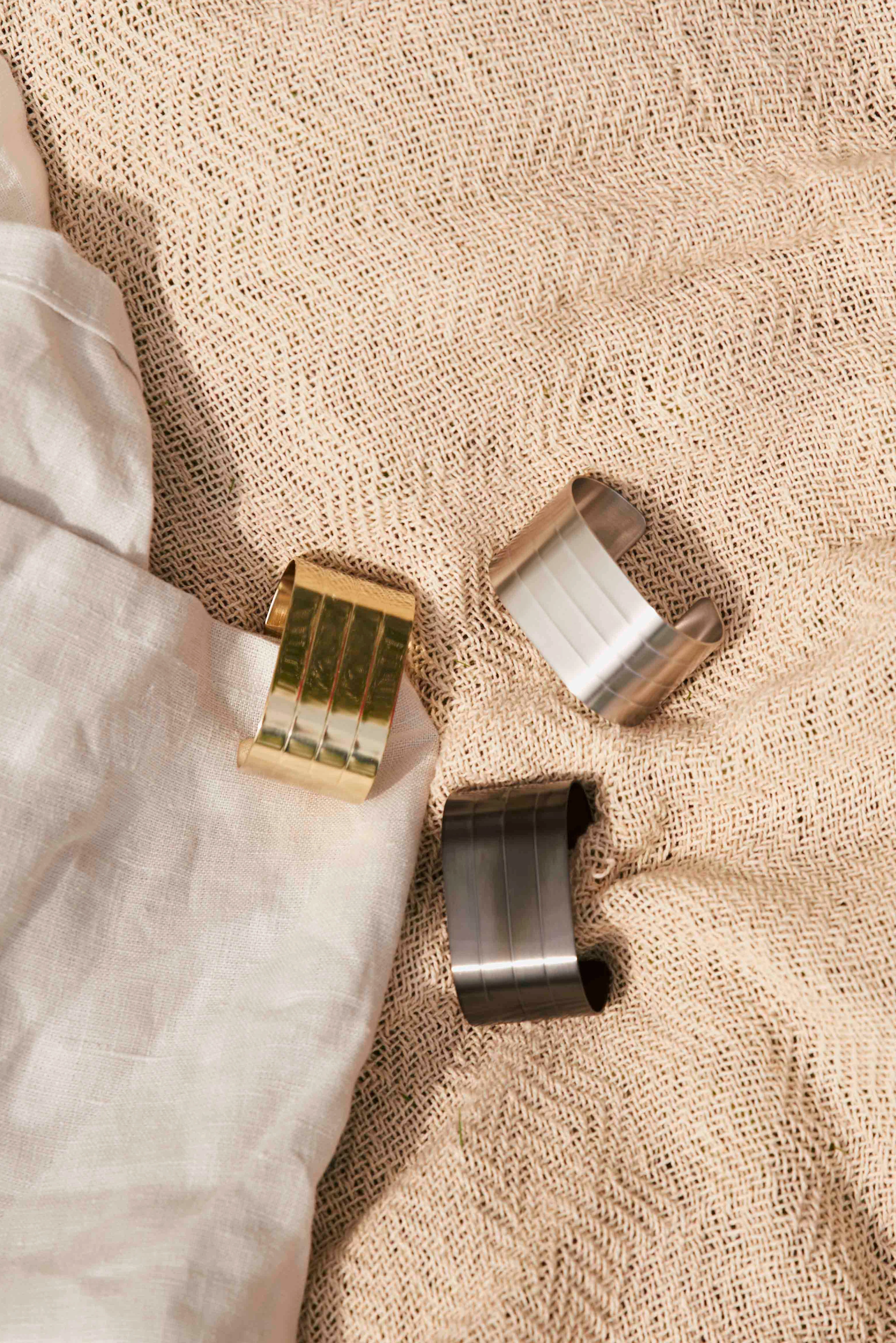 RAW  Servietringe, Champagne guld - 4 stk.