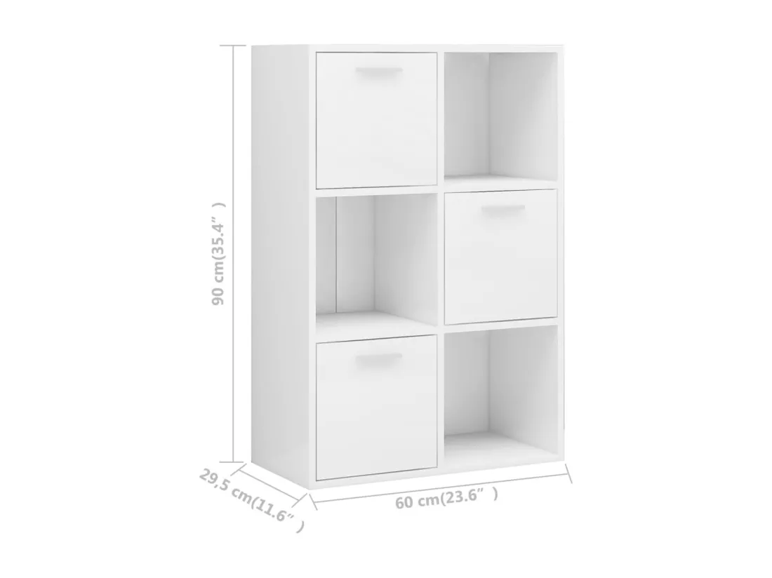 Armoire de rangement Blanc brillant Bois d’ingénierie