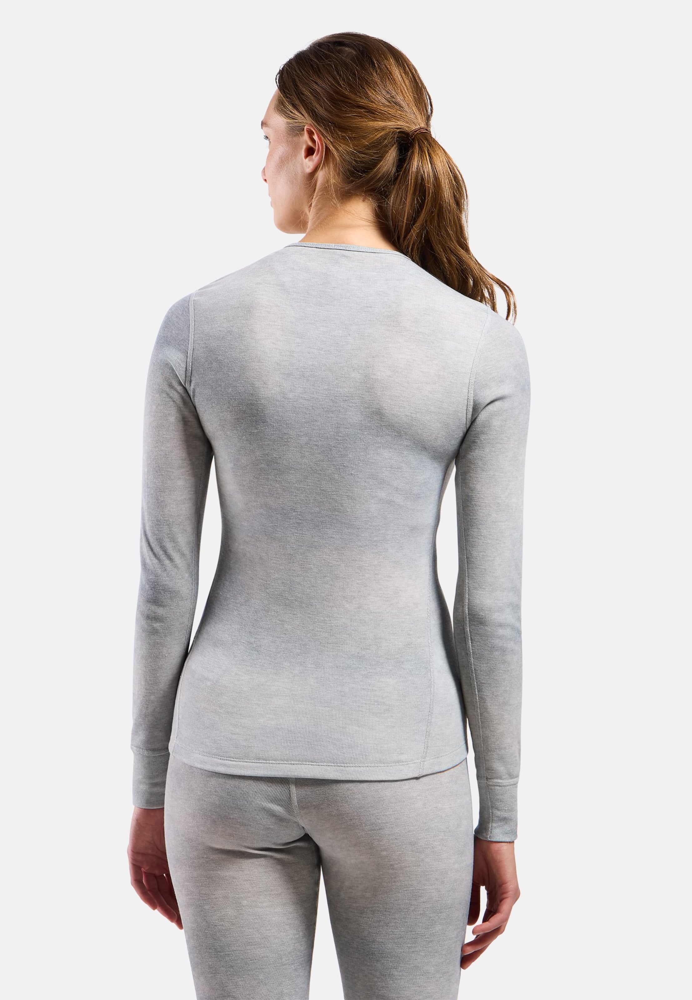 Odlo x POW Collective Voices Active Warm Base-Layer-Shirt mit Print in odlo silver grey