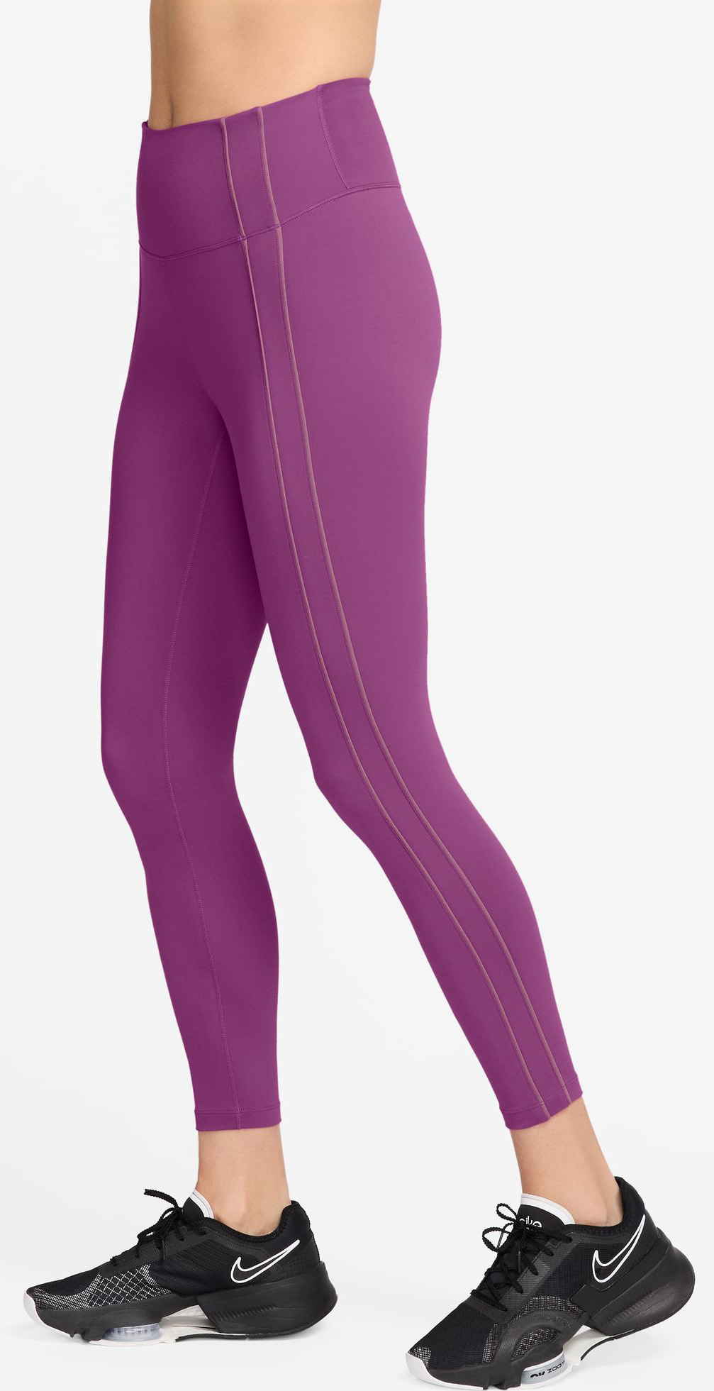 One High-Waisted 7/8 Leggings 518/Hot Fuchsia/Plum Dust/Plum Dust/Black