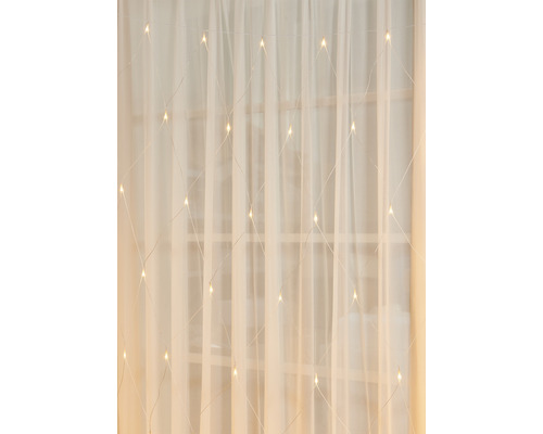 Lafiora lichtnet 3 x 3 m + 10 m aansluitdraad, 204 LED's, warm wit licht, witte kabel, incl. timer en dimmer