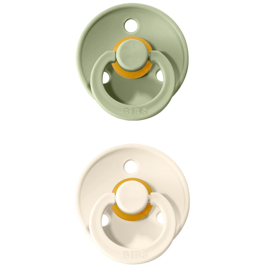 BIBS® Schnuller Colour Ivory  Sage 6-18 Monate, 2 Stk.