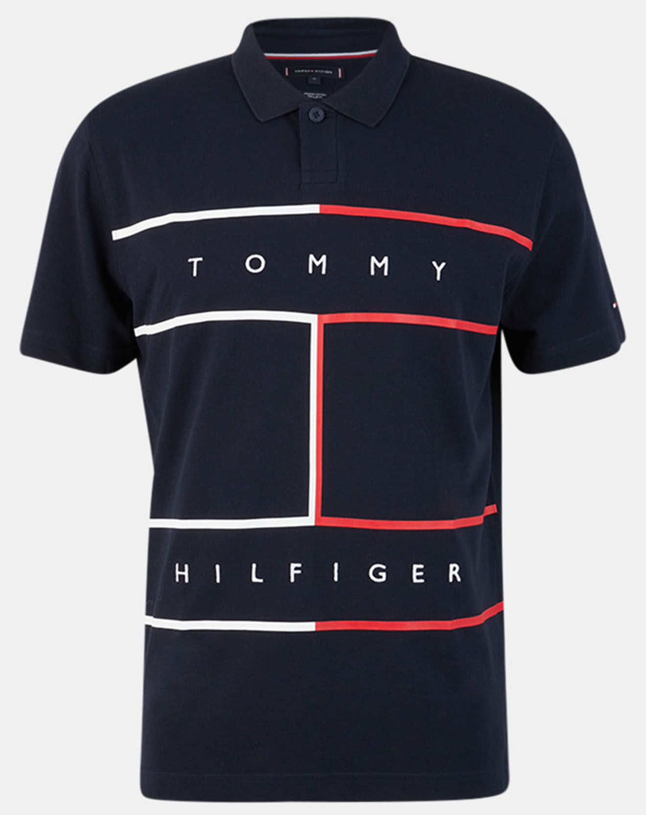 Tommy Hilfiger Polo Regular Flag bleu marine