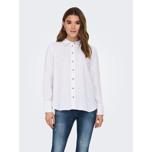JDY Say Linen Skjorte, Bright White, M