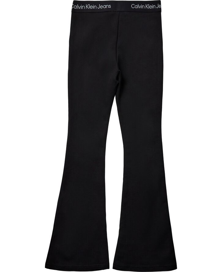 Calvin Klein Flare trousers with logo Beh
