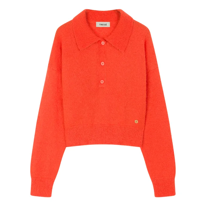 Tressé Sweat Polo Moelli Super Kid Mohair | Orange