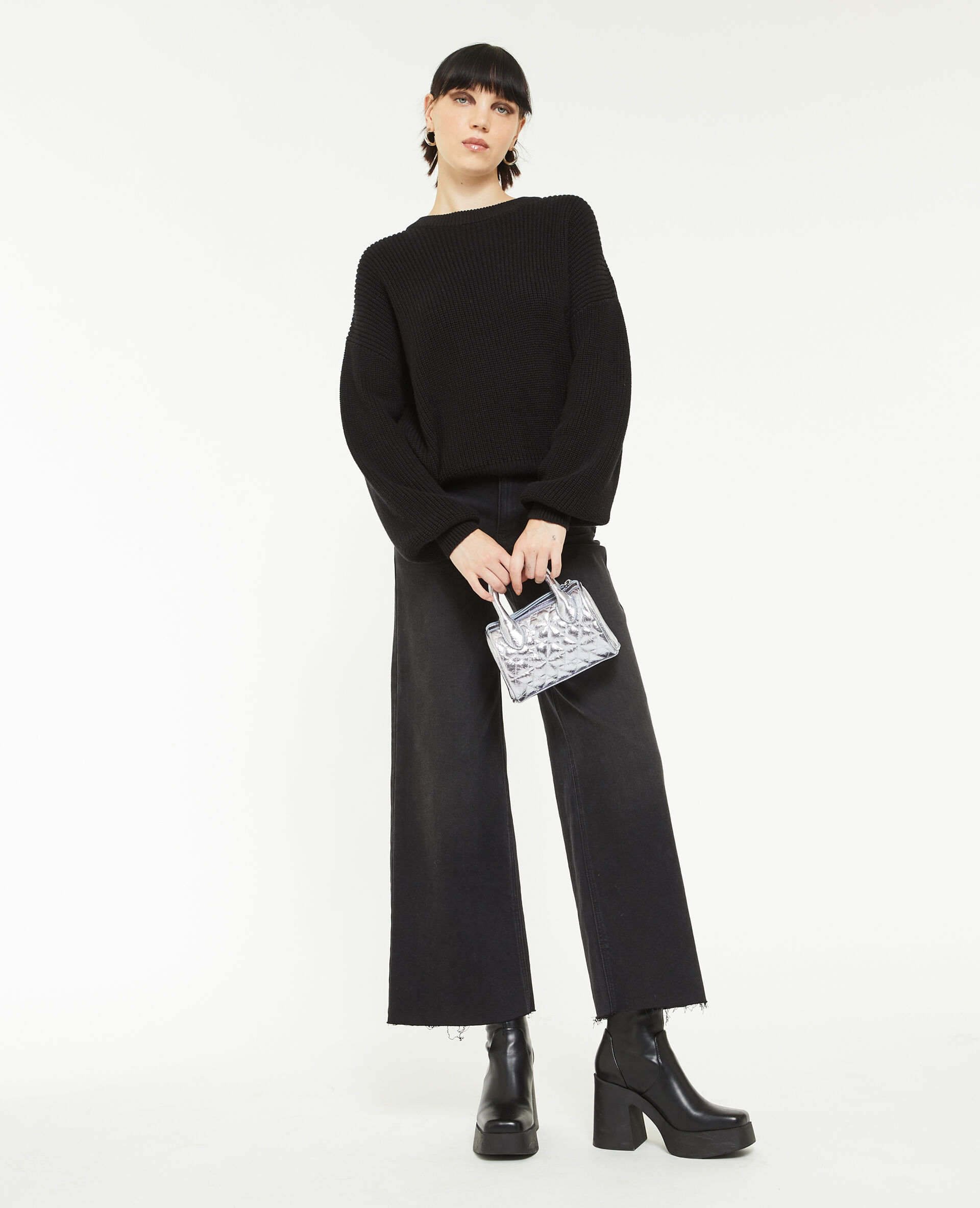 Pull col rond - Noir