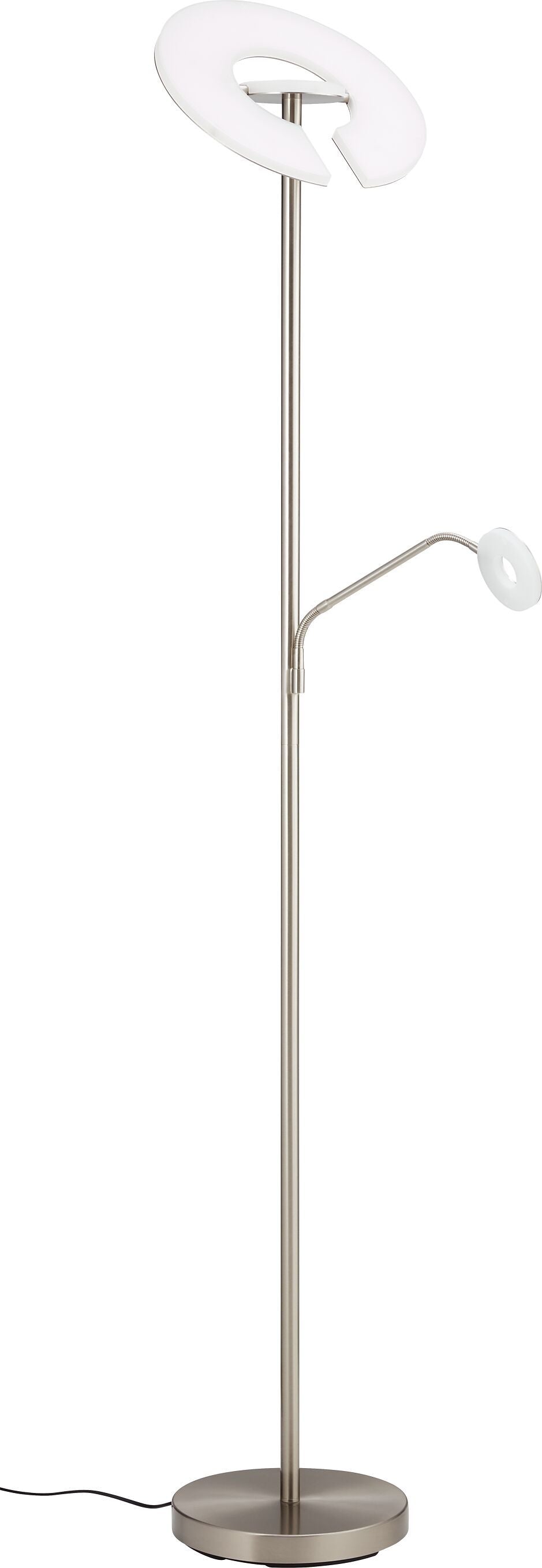 RICCO II Stehleuchte - Silberfarbig / B: 28.5 cm x T: 35.0 cm x H: 180.0 cm