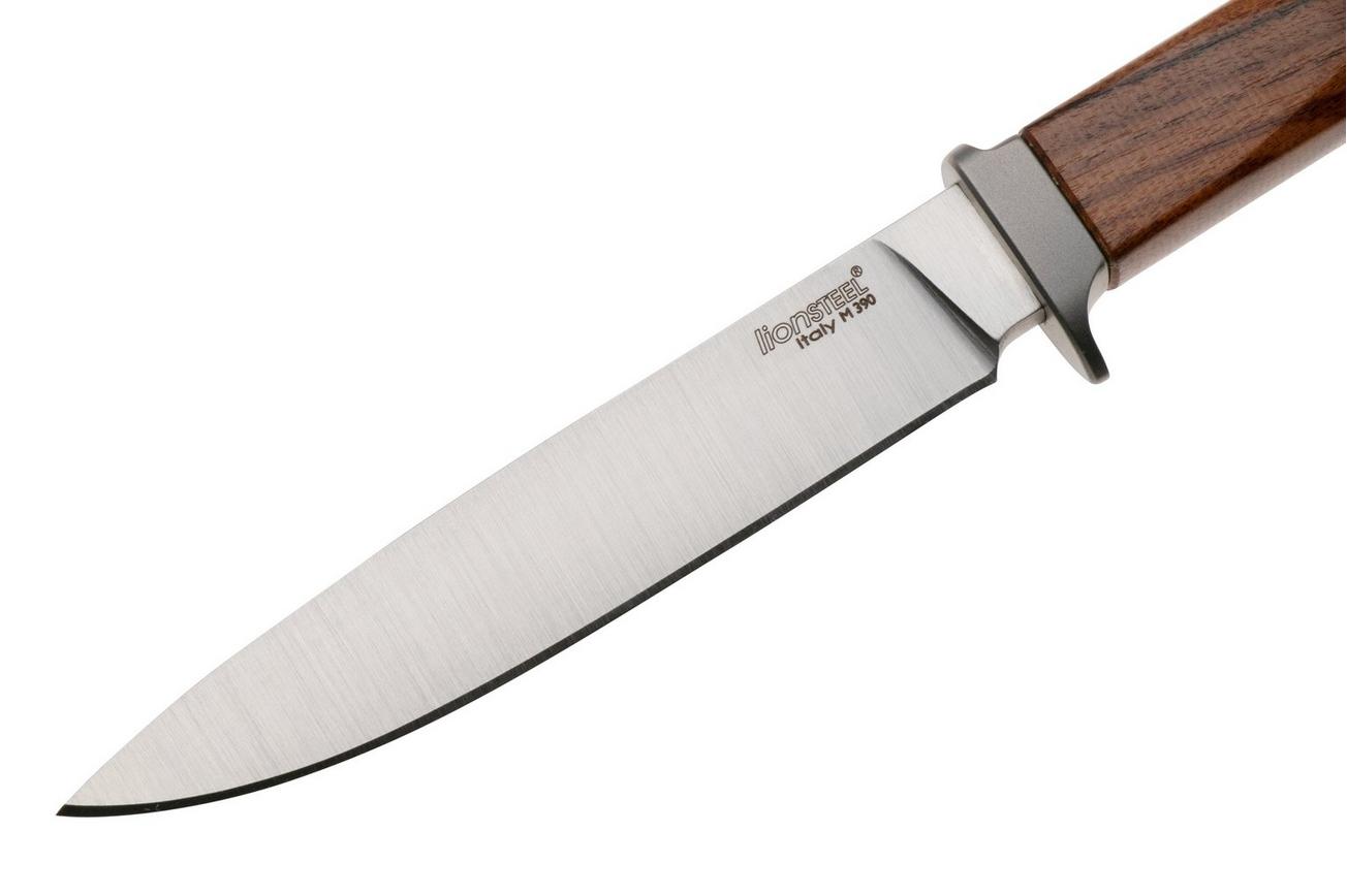 LionSteel Ago AG1-ST Santos Wood, Titanium Guard, vaststaand mes