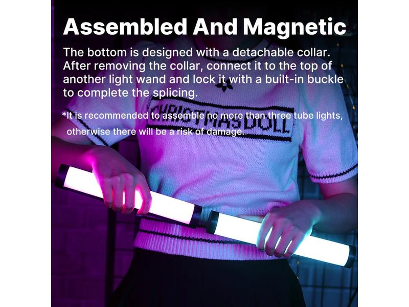 Ulanzi Videoleuchte VL110 Magnetisches RGB-Röhrenlicht für Spezialeffekte