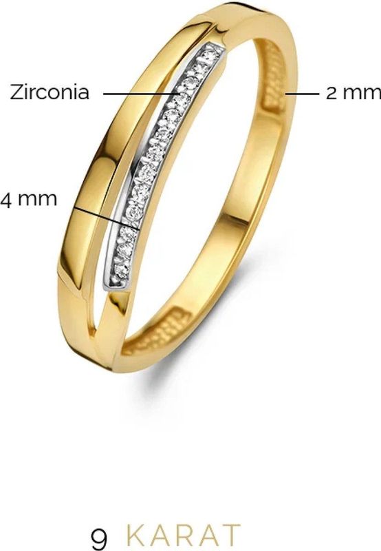 Beloro Jewels Monte Napoleone Dames 9 karaat Ring Goud (48)