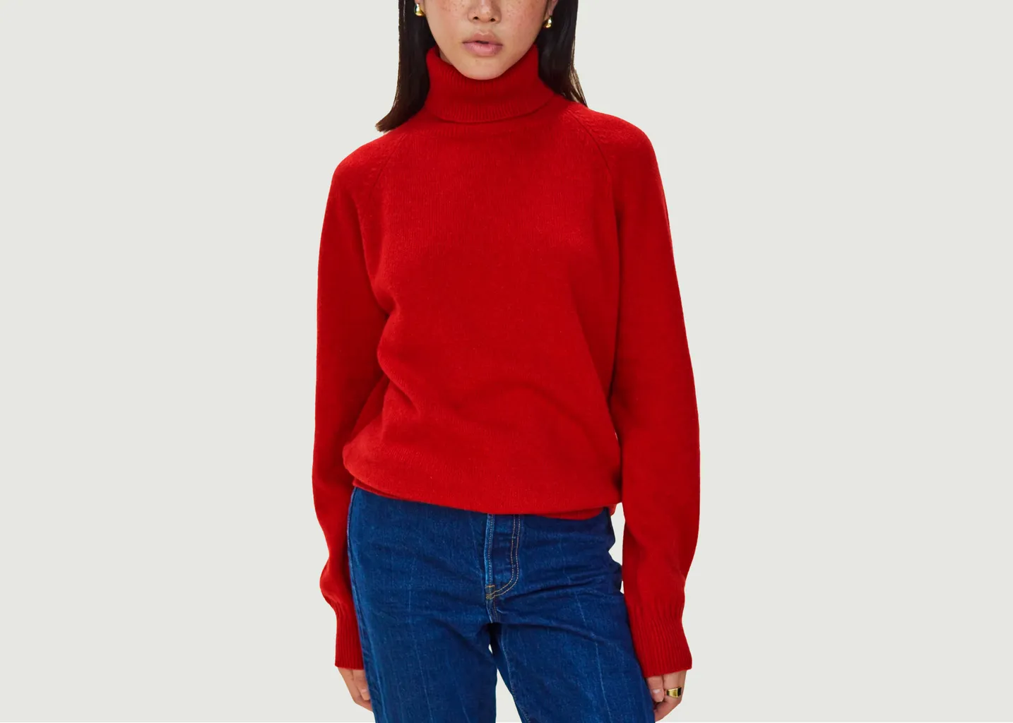 Col Roulé En Cachemire Tricot