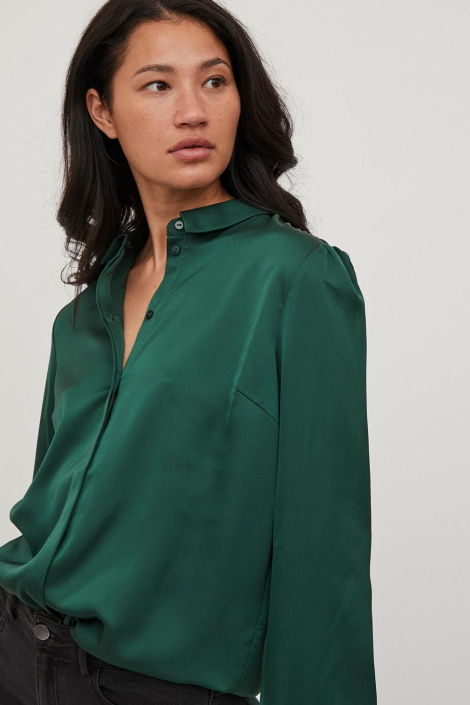Vila groene dames blouse
