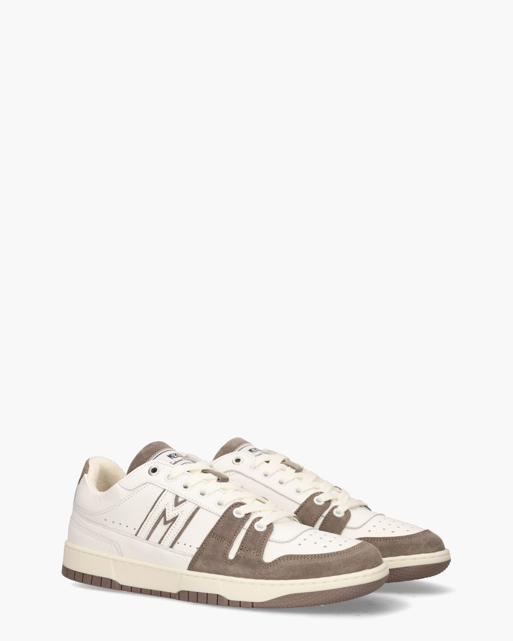 Mercer Amsterdam The Brooklyn M Wit/Taupe Herensneakers