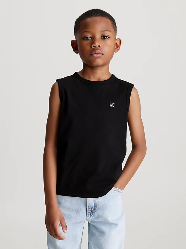Camiseta regata infantil com monograma