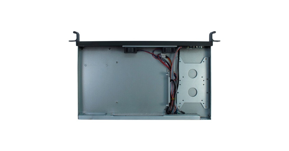 Inter-Tech1U K-126L rack behuizing  (Zwart | 2x USB-A)