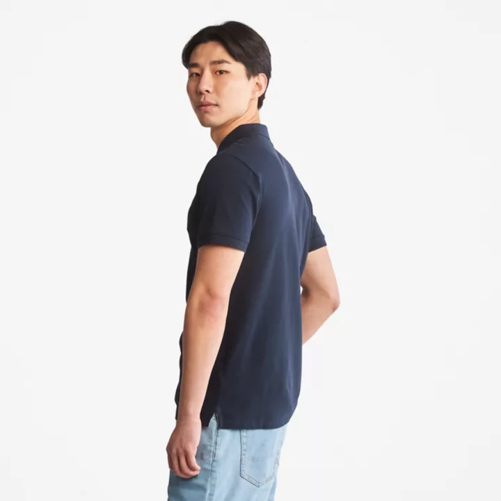 Polo stretch Merrymeeting River pour homme en bleu marine