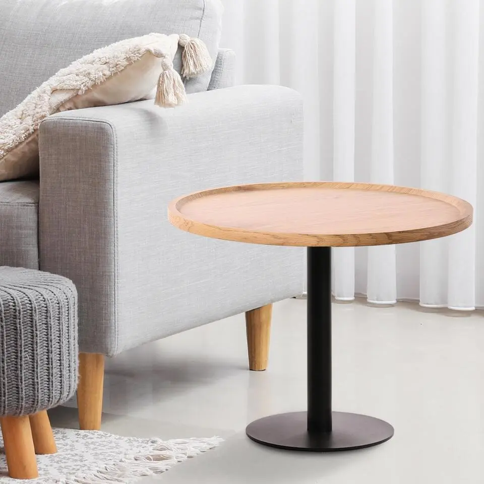 CLP Bijzettafel Aspen mat zwart Frame - Hout - natura