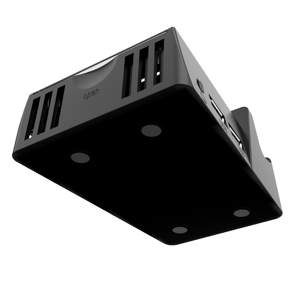 Ladegerät Dockingstation Charging Dock für Nintendo Switch mit Spiele Aufbewahrungsfach und HDMI / USB C / 3x USB - Schwarz