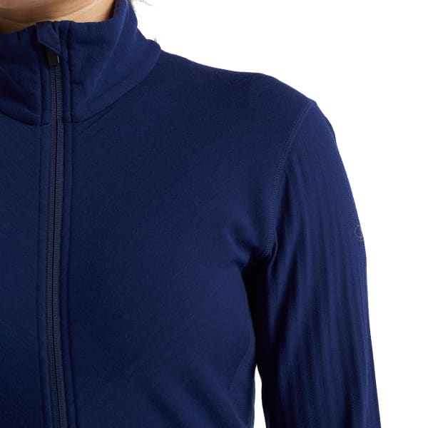 Veste polaire randonnée ICEBREAKER W DESCENDER LS ZIP ROYAL NAVY