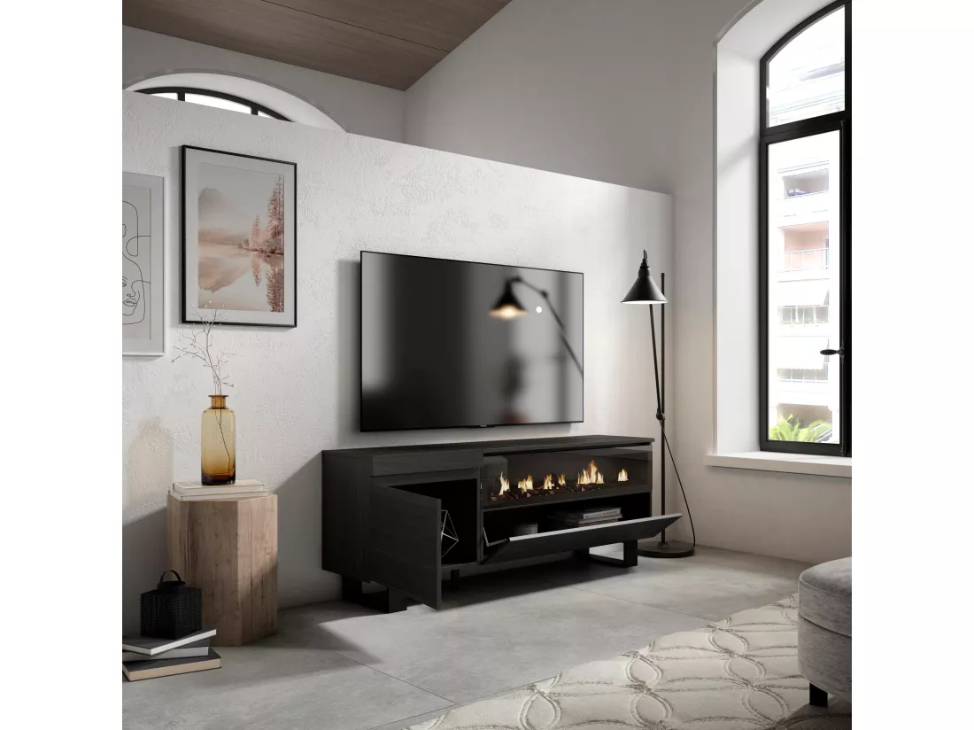 Meuble TV, Banc Télé, 150x57x35cm, Pour les TV jusqu'à 65