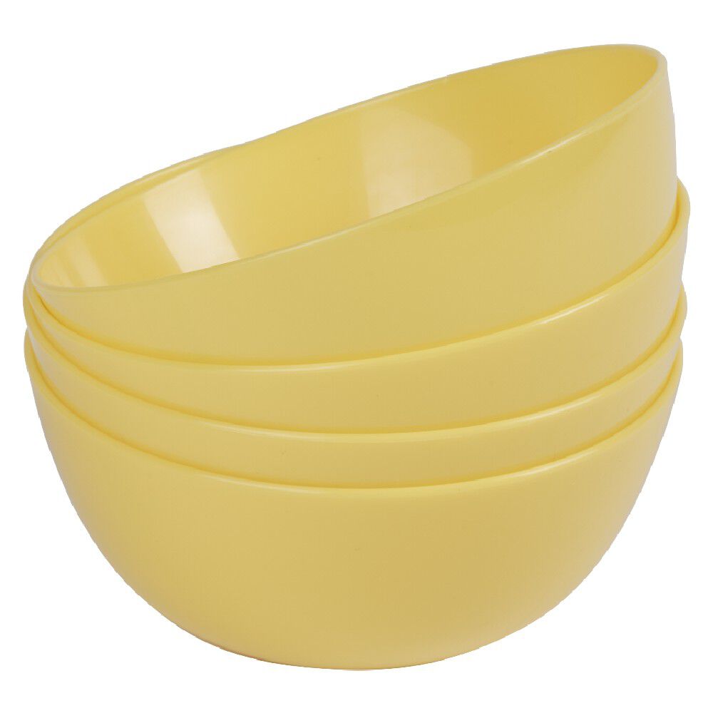 Bol en plastique couleur unie x 4