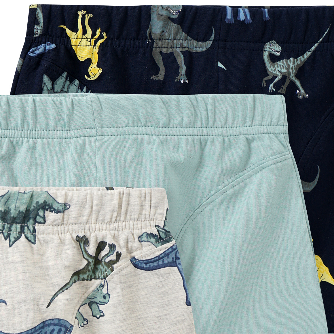Topolino 3 Jungen Boxer mit Dino-Prints dunkelblau / türkis / hellgrau