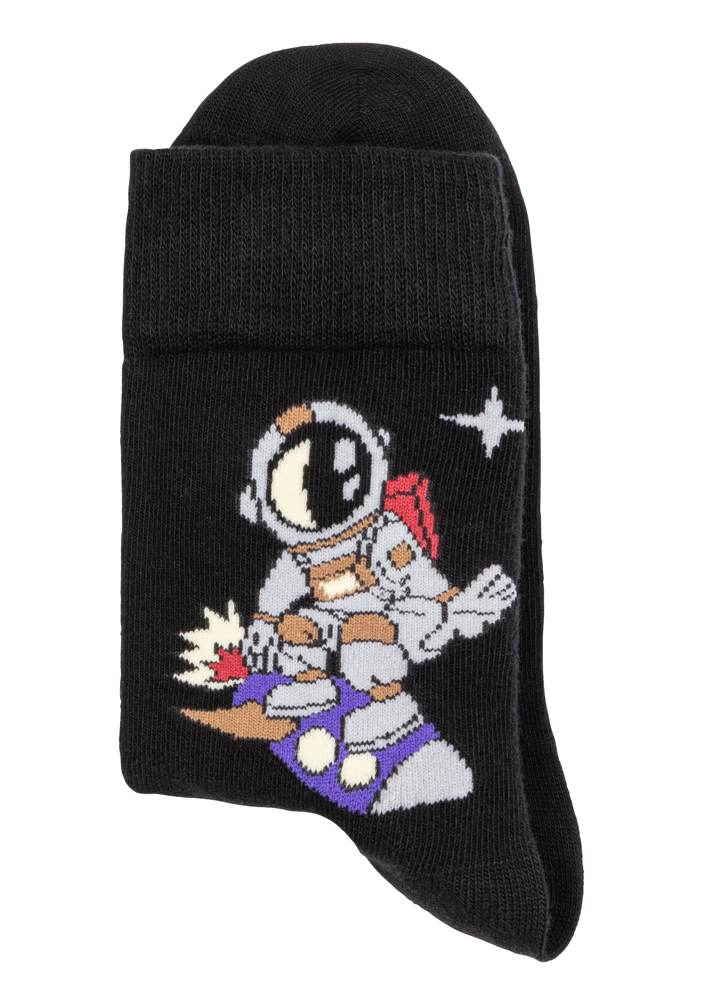 H.I.S Socken Packung, 5 Stk. tlg. mit Astronaut-Motiven
