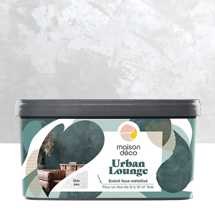 Enduit lisse métallisé Maison Déco Urban Lounge Déco gris zen 4KG