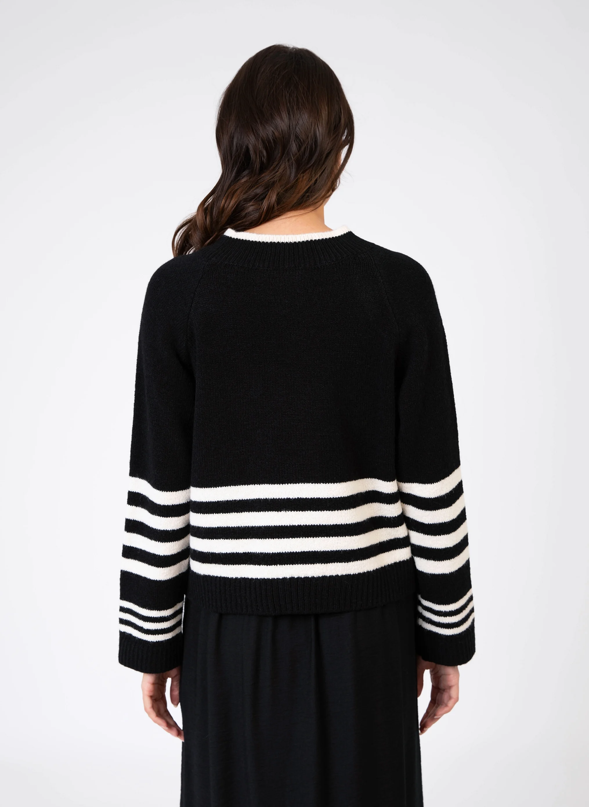 VICENZO - Pull col rond| Noir